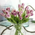 thumbnail image 2 of 30pcs Artificial Tulip Bouquets DIY Artificial Silk Handmade Flowers Suitable for Home Room Decoration Wedding Party Decoration (Purple), 2 of 11