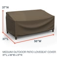 thumbnail image 4 of Budge Medium Black and Tan Patio Loveseat Cover, StormBlock Hillside, 4 of 9