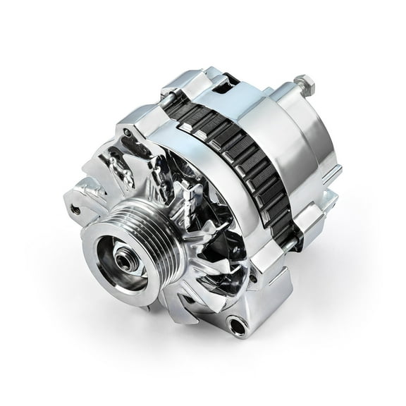 Speedmaster PCE360.1007 Universal GM 7861 CS130 Serpentine Left Offset 130 Amp Alternator [Chrome]
