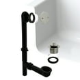 thumbnail image 3 of Westbrass 14" Black Polypropylene Twist & Close Drain Bathtub Assembly with Two-Hole Overflow, Polished Brass, 3 of 13