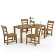 thumbnail image 3 of Dycanpo Patio Dining Chairs Set of 4, Weather Resistant Outdoor Chairs, HDPS - Teak Color, 3 of 7