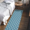 thumbnail image 2 of Ottomanson Non-Slip Hallway Runner Rug 2'2" x 6' Perfect for High Traffic Areas, Blue Trellis, 2 of 8