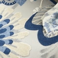 thumbnail image 6 of Nourison Aloha Indoor/Outdoor Floral Contemporary Blue/Grey 7'10" x round Area Rug, (8' Round), 6 of 9
