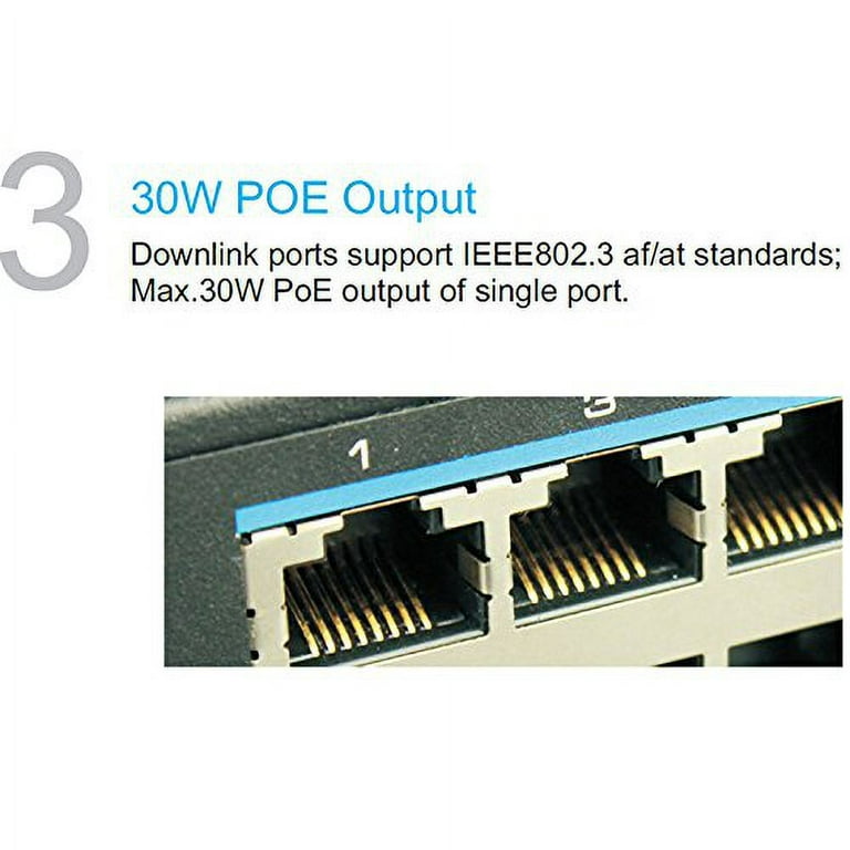 26-PORT 10/100Mbps 24 Port PoE Switch and 2 Uplink Gigabit Ethernet ports 