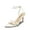 WHITE-PAT, variant on Pointy Toe Heels for Women Stiletto Sexy Strappy Ankle Strap 3.7 inch High Heel Sandals for Party Prom