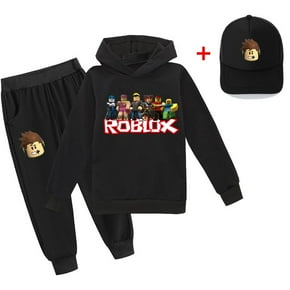 Roblox traje informal periférico de animación de juego para niños y niñas, suéter y pantalones para niños, Sombrero, el mejor regalo de cumpleaños, 3 piezas