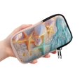 thumbnail image 2 of SEANATIVE Zipper Glasses Case with 2 Compartments, Neoprene Double Eyeglasses Pouch Water-resistant Lightweight Eyewear Holder Bag Glasses Pouch for Men Women, Beach Starfish Sea Shell Pattern, 2 of 7