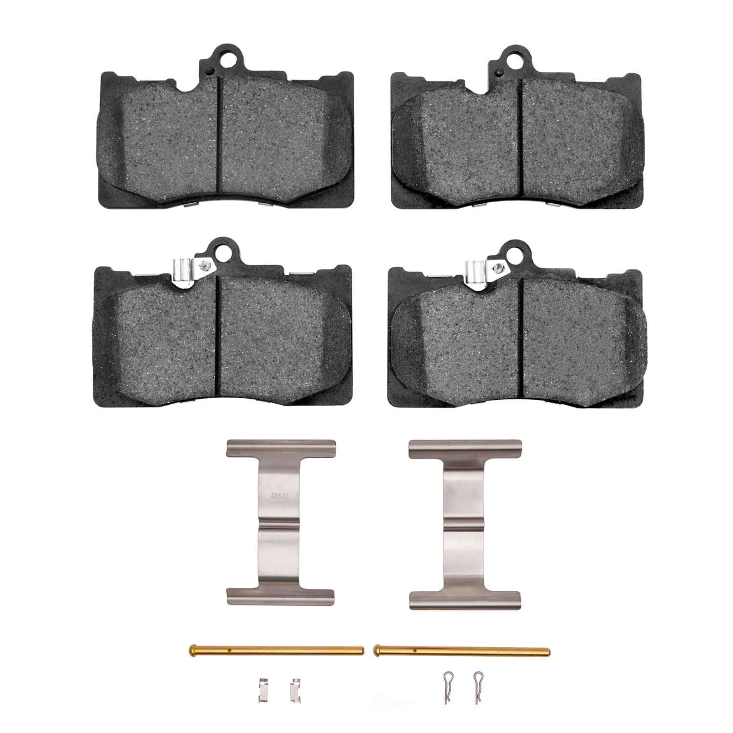 Dynamic Friction Company 1600-1118-01 DFC EURO 5000 Ceramic Brake Pads and Hardware Kit