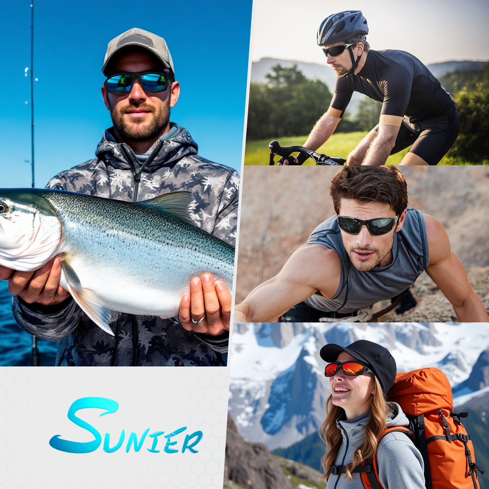 Sunier Polarized Sport Sunglasses with UV400, Unisex photo 2