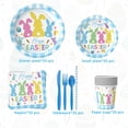 thumbnail image 4 of Easter Plates and Napkins Set 200 Pcs, Disposable Bunny Design Party Paper Tableware for 25 Guests, Bunny Colorful Eggs Disposable Tableware Set, 4 of 6