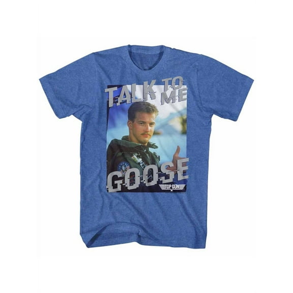 Top Gun 80's Military Action Movie Talk To Me Retro Royal Heather Adult T-Shirt
