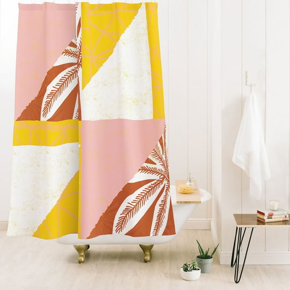 Society6 Sunshinecanteen South Beach Tiles Shower Curtain 71" x 74"