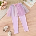 thumbnail image 4 of RUTAYY Toddler Children Leggings Girls Prints Trousers Two Culottes Spring Autumn Shaggy Yarn Skirt Pants Lovely Pants, 4 of 7