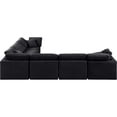 thumbnail image 5 of Meridian Furniture Indulge 193.5" Velvet L-Shaped Modular Sectional in Black, 5 of 10