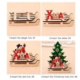 thumbnail image 4 of 1PC New Year DIY Decor Santa Snowman Elk Xmas Sled Ornaments Christmas Decorations for Home Crafts Wooden Jigsaw Gifts, 4 of 17