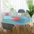 thumbnail image 3 of Yayeee Tablecloths 54" x 54" Rectangle Wrinkle Resistant Party Table Cover, Pink Beach Toys Pattern, 3 of 8