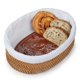 thumbnail image 1 of Cesta para calentar pan con piedra calentador de tortillas cestas de pan de ratán para servir cesta de regalo para el hogar, 1 of 8