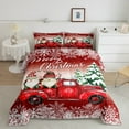 thumbnail image 2 of jejeloiu Merry Christmas Bedding Comforter Set,Kawaii Cartoon Gnome Twin Comforter Sets,Happy New Year Gifts Bedding Set,Super Cozy Room Decoration Reversible,2pcs, 2 of 8