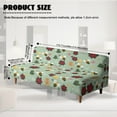 thumbnail image 2 of SCRAWLGOD Christmas Gingerbread Man Poinsettia Bee Print Green Non Slip Futon Cover, Armless Washable Couch Cover for Futon, Stretchy Sofa Cover, Scratch Resistant Furniture Protector for Pets, 2 of 7