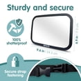 thumbnail image 5 of Onco Baby Car Mirror Rear Facing - Double Award-Winning Car Mirror for Baby, 100% Shatterproof Baby Mirror for Car Journeys, Shakeproof Car Seat Mirror for Baby Rear Facing, Universal Car Mirror Baby, 5 of 5