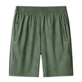 thumbnail image 2 of Fnooota Mens Workout Shorts, Summer Sports Above the Knee Elastic Waist Athletic Shorts Army Green Size 4XL, 2 of 6