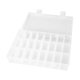 thumbnail image 2 of Contenedor de almacenamiento de joyas de plástico Uxcell con 24 compartimentos, caja clara para aretes y cuentas, 2 of 6