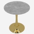 thumbnail image 6 of LiviNest Round Marble Coffee Table for Small Spaces: 1-Table 5+ Uses - Scratch & Stain-Proof Surface - Mid-Century Modern Gold Pedestal Base for Apartments & Studios, 6 of 6