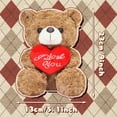 thumbnail image 3 of Guvpev 9" Teddy Bear Stuffed Animal, Hugging Heart, Super Soft  Romantic Teddy Bear Plush Toy, Valentine's Day, Mother's Day &  Graduation Gift, Brown, 3 of 12