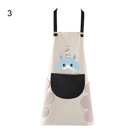 

Xunyuan Waterproof Anti-Stain Cartoon Deer Apron Home Kitchen Cooking Baking Cleaning Bib