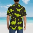 thumbnail image 6 of Easygdp Cute Cartoon Dinosaurs Men'S Summer Casual Short Sleeve,Short Sleeve Button-Down Shirt, Lapel Loose Breathable Hawaiian Short Sleeve - Xx-Large, 6 of 9