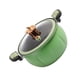 thumbnail image 4 of Olla grande verde de gran capacidad con tapa de silicona, 24 cm, 9,4 pulgadas, perfecta para sopas y salsas, antiescaldaduras, excelente sellado, 4 of 8