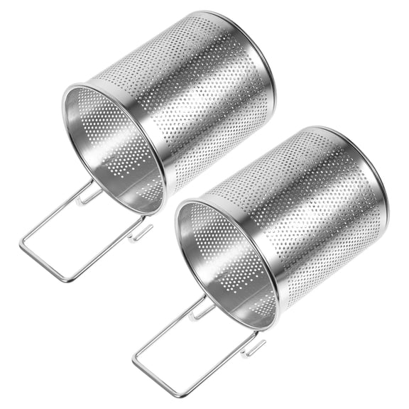 ibasenice 2-Pack Stainless Steel Hot Pot Strainer Baskets with Hooks for Boiling Pasta, Vegetables, and Food Filtering