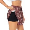 thumbnail image 1 of Balery Autumn Scarecrow Harvest Joy Pantalones cortos deportivos para mujer con forro y dos bolsillos, elásticos, para entrenamiento, gimnasio, yoga-XX-Large, 1 of 7