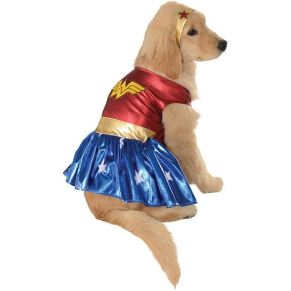 DC Comics Wonder Woman Pet Costume for Dogs or Cats by Rubies, XL
