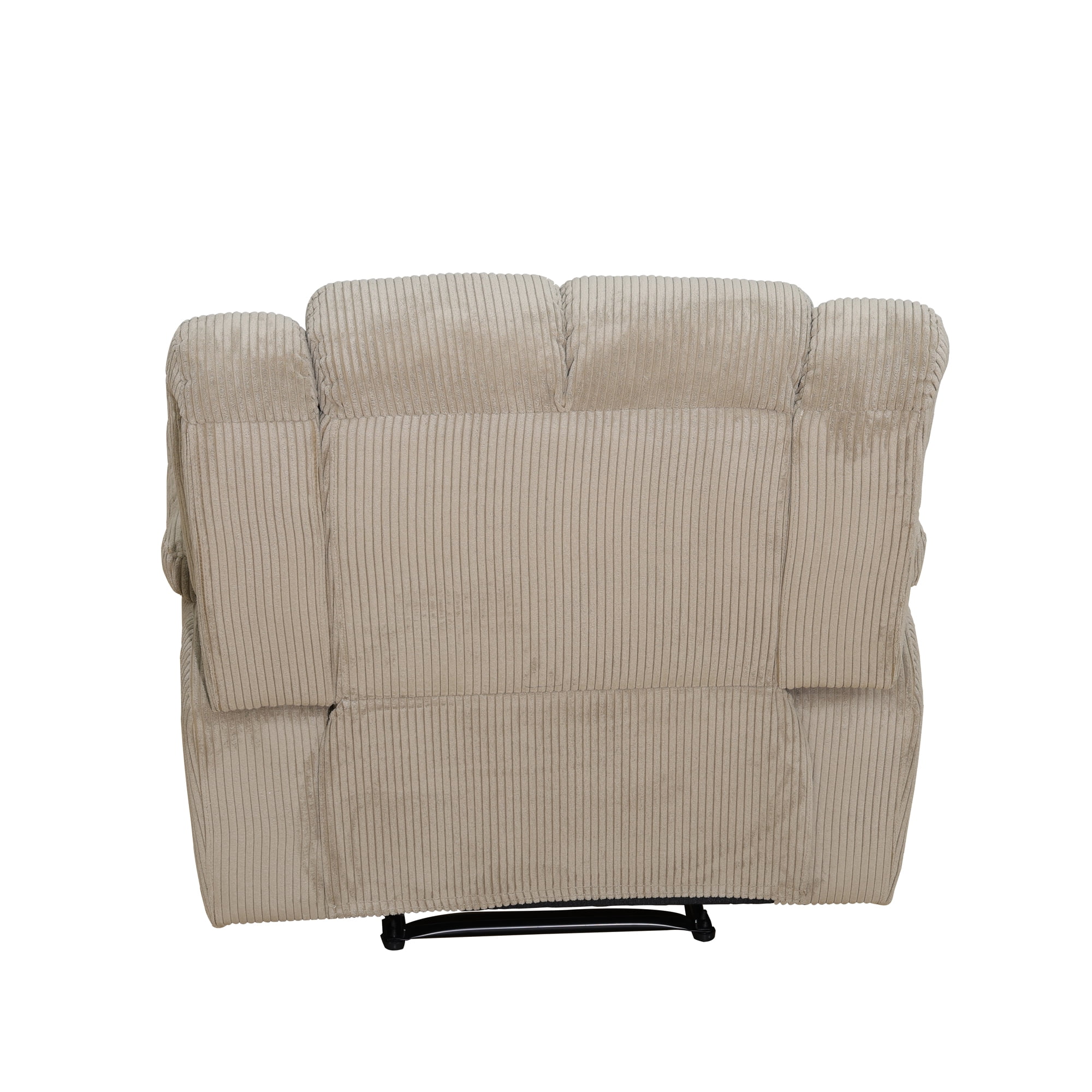 MAYEERTY Recliner Chair, Corduroy Fabric Reclining Chair with Adjustable Backrest for Living Room, Beige