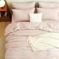 thumbnail image 2 of King Size Comforter Set Blush Pink, 7 Pieces Bed in a Bag King Comforter Set with Sheets, Bedding Set with Down Alternative Comforter, Fitted Sheets, Flat Sheets, Pillow Shams and Pillowcases, 2 of 18