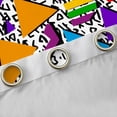 thumbnail image 4 of Manfei Teens Cartoon Graffiti Black Out Curtains, Chic Minimalism Minimalst Curtains Pack of 2 (42x63 Each), Colorful Triangle Bedroom Curtains, Window Curtains Bedroom Decor, 4 of 6