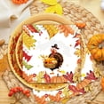 thumbnail image 1 of Platos de papel para Acción de Gracias | Platos desechables de otoño (10 unidades) | Diseño de calabaza y hojas | Vajilla de papel ecológica de 24 cm para reuniones festivas, 1 of 6