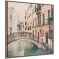 thumbnail image 4 of Kate and Laurel Wandering The Streets of Venice Framed Canvas Wall Art  by Laura Evans 30 x 30 Sylvie Beaded Dark Gold, Vintage, Architecture, Cityscapes, Landscapes Art for Wall Decor, Living Room, 4 of 8