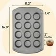 thumbnail image 4 of Wilton Premium Non-Stick Muffin Pan 12-Cup Cupcake Tin Regular Size 16" x 11" Baking Pan, Packaging May Vary, 4 of 14