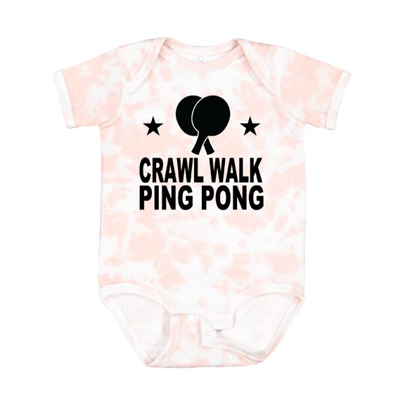 Inktastic Crawl Walk Ping Pong Boys or Girls Baby Bodysuit