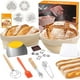 thumbnail image 1 of Juego de 17 cestas de fermentación, cestas de caña redondas y ovaladas de 10 pulgadas con suministros para hornear pan de masa madre, kit para hacer pan de masa madre artesanal, 1 of 7