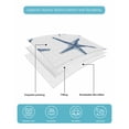 thumbnail image 5 of Quilts Full Size Bedding Set, Navy Blue Starfish Coastal Lightweight Quilted Comforter, Summer Beach Nautical Ocean Soft Reversible Bedspread Coverlet with Pillow Covers for All Season, 78" x 90", 5 of 7