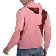 thumbnail image 6 of Pofeuu Puppy Peeking Through Pink Print Mens Casual Hooded Collar Drawstring Hoodies Pullover Sweatshirts Casual Long Sleeve Shirts-Medium, 6 of 7