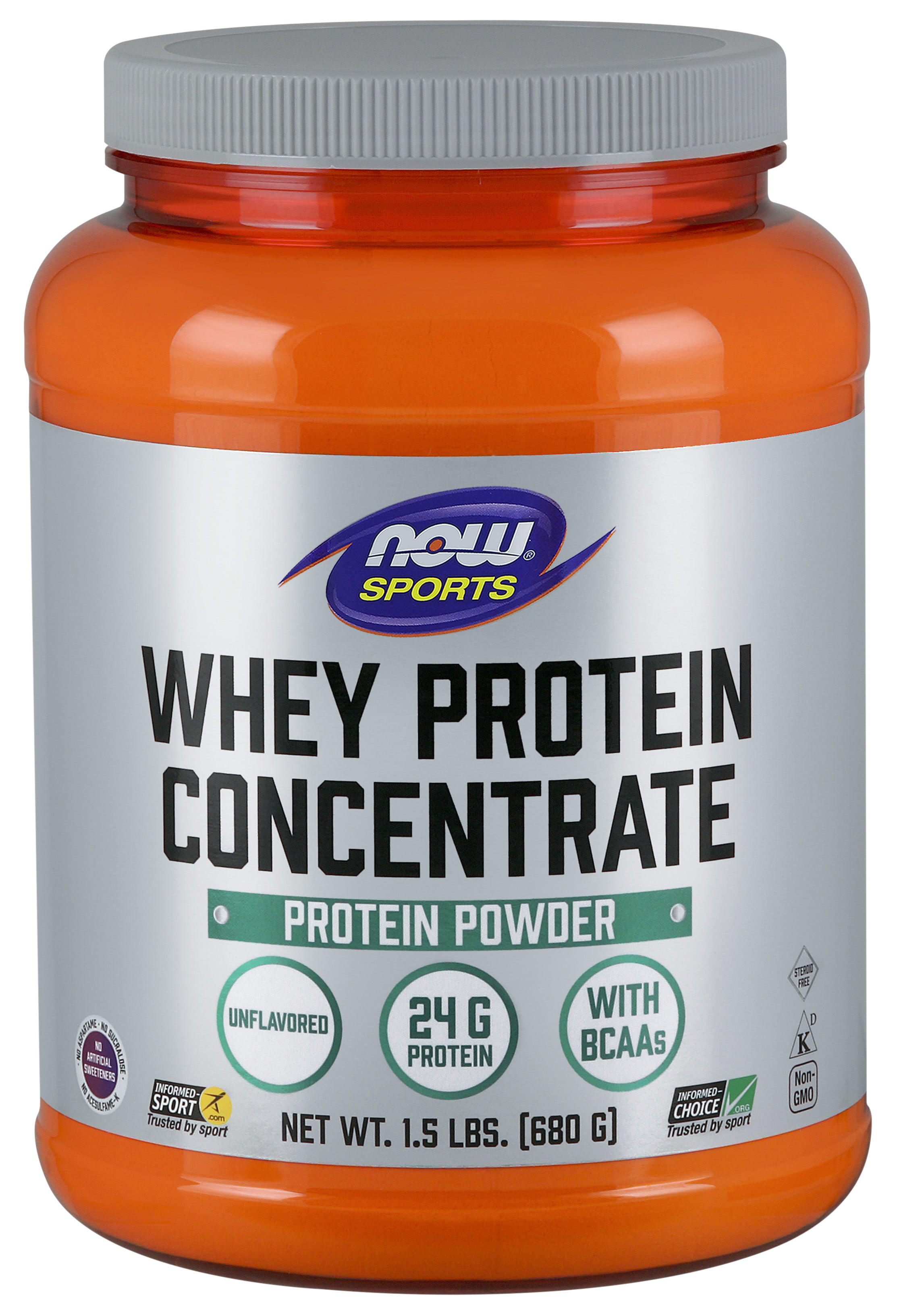 Mammoet Reiziger Nutteloos NOW Sports Nutrition, Whey Protein Concentrate, 24 g With BCAAs, Unflavored  Powder, 1.5-Pound - Walmart.com