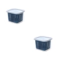 thumbnail image 2 of Matsuzay Caja de mantenimiento de frescos, refrigerador, cajón de drenaje con tapa, compartimiento de conservación de frescura, cesta de gris azul 2piezas, 2 of 6