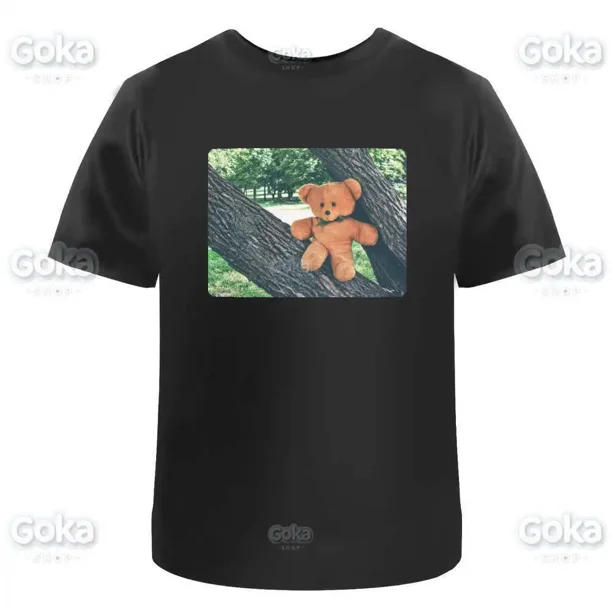 Camisetas con estampado de oso de peluche en árbol ropa para hombre partes superiores nuevas y camisetas de algodón para mujer Camiseta estampada Y2K ropa bonita y divertida