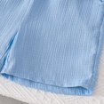 thumbnail image 5 of Faraee Toddler Baby Boys Clothes Summer Outfits Polo Shirt Shorts Set 6 12 18 24 Months 2t 3t 4t Cotton Linen Infant Clothing Blue,6-12 Months, 5 of 5