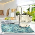 thumbnail image 5 of Christmas Snowflake Dish Drying Mat for Kitchen Counter, Ultra Absorbent Reversible Microfiber Dishes Drying Rack Pad Heat-resistant Mats 16x18in, 5 of 7