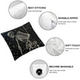 thumbnail image 6 of nygtbtfer Halloween Skull Pillow Square Decor Black Skeleton Rowing A Boat Decoration Throw Pillow Case Cushion Cover for Kitchen Sofa White, 6 of 7